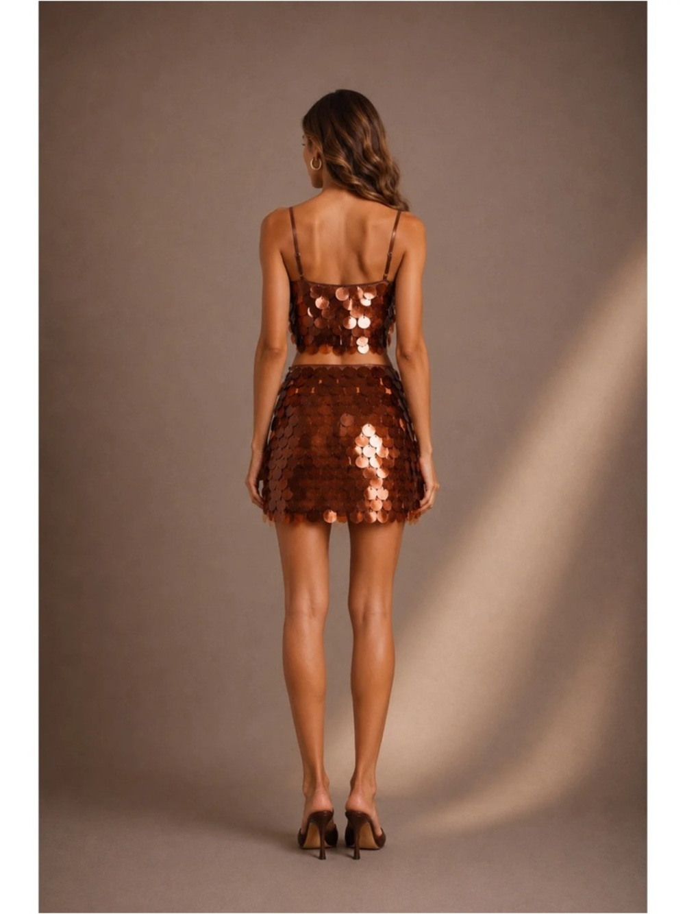 Saylor Griselda Skirt Set In Chocolate Brown - Size Small - Picture 6 of 6